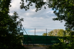 Blick auf die Tennisplätze